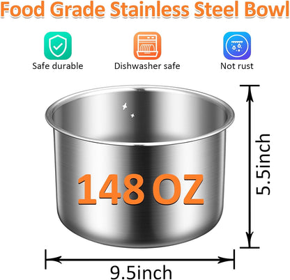 Salodal Elevated Dog Bowls Large Sized,15.4in High Raised Stand,4.4L No Spill Dog Water Bowl,Stainless Steel Bowl,Adjustable,Non-tip,Non-Slip, Water Dispenser for Large Medium Pets