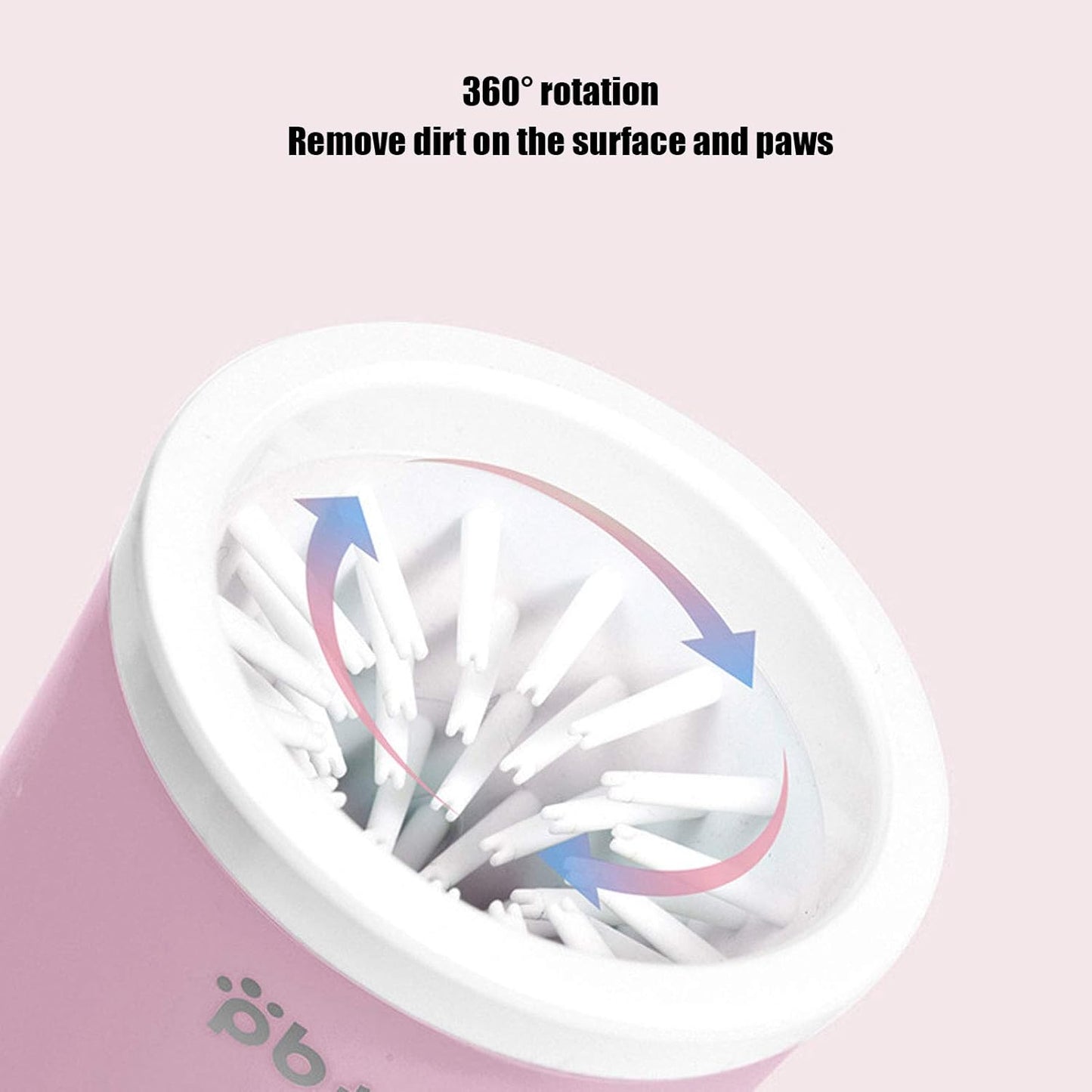 Dog Paw Cleaner, Paw Washer Detachable Pet Feet Cleaner Rotating Dog Portable Feet Cleaning Cup Portable Dog Foot Washer Accessory(Blue)