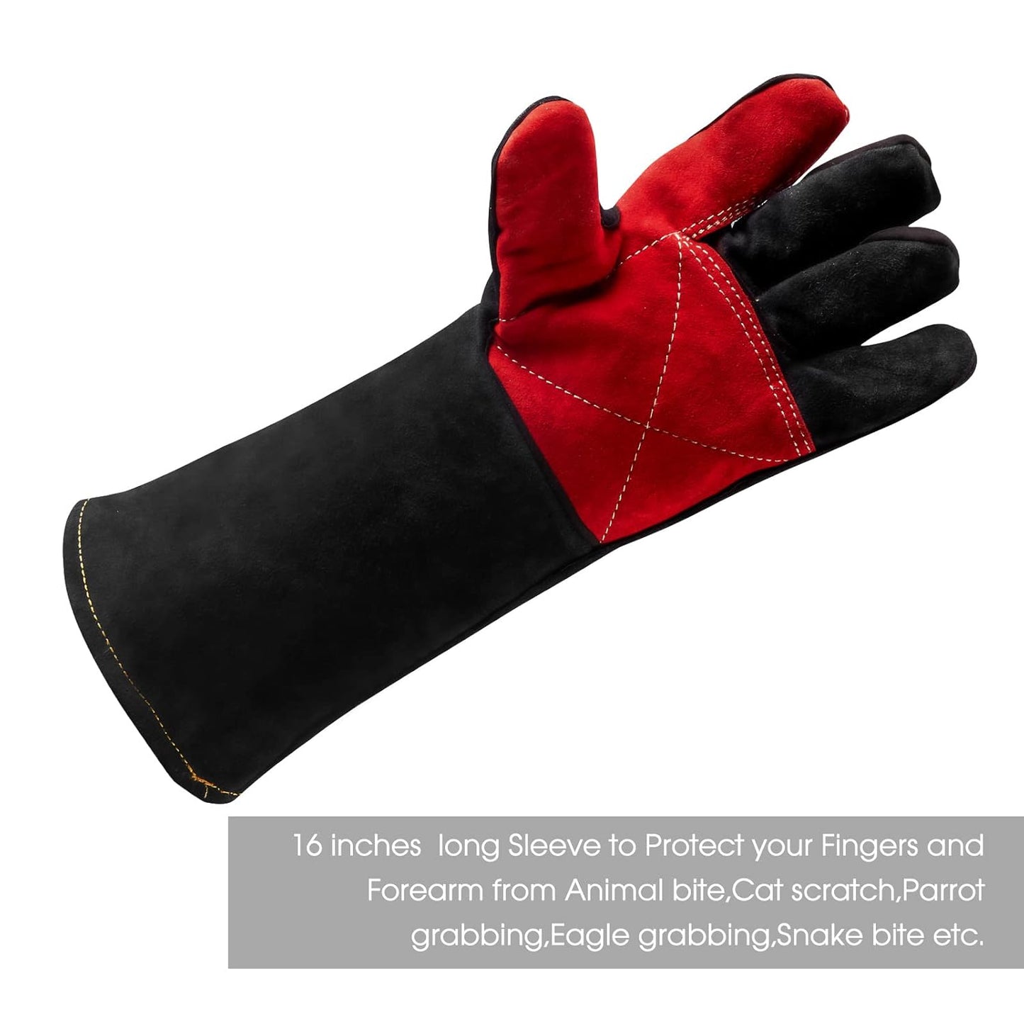 AOWPFVV Animal Handling Gloves Bite Proof Multipurpose Pet Glove for Trips to Vet Grooming Puncture Proof Training Anti-Bite Scratch for Cat Dog Snake Falcon Grabbing Reptile
