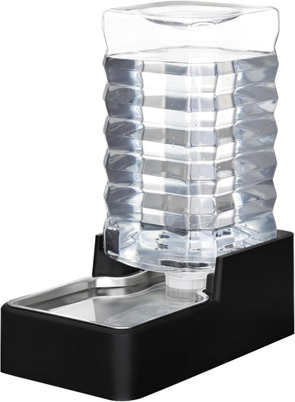RIZZARI 10L Stainless Steel Dog Water Dispenser – Large Capacity Gravity Auto-Refill Waterer with Anti-Tip Design for Large Dogs, Ideal for Living Rooms, Offices & Indoor Pet Spaces