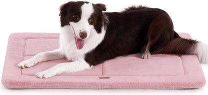 Made4Pets Dog Crate Pad Bed for Medium Large Dogs, Washable & Reversible, Anti-Slip Kennel Mat for Cozy Sleeping, Soft Fluffy Dog Bed for Indoor & Outdoor Use, 35"x23", Gray