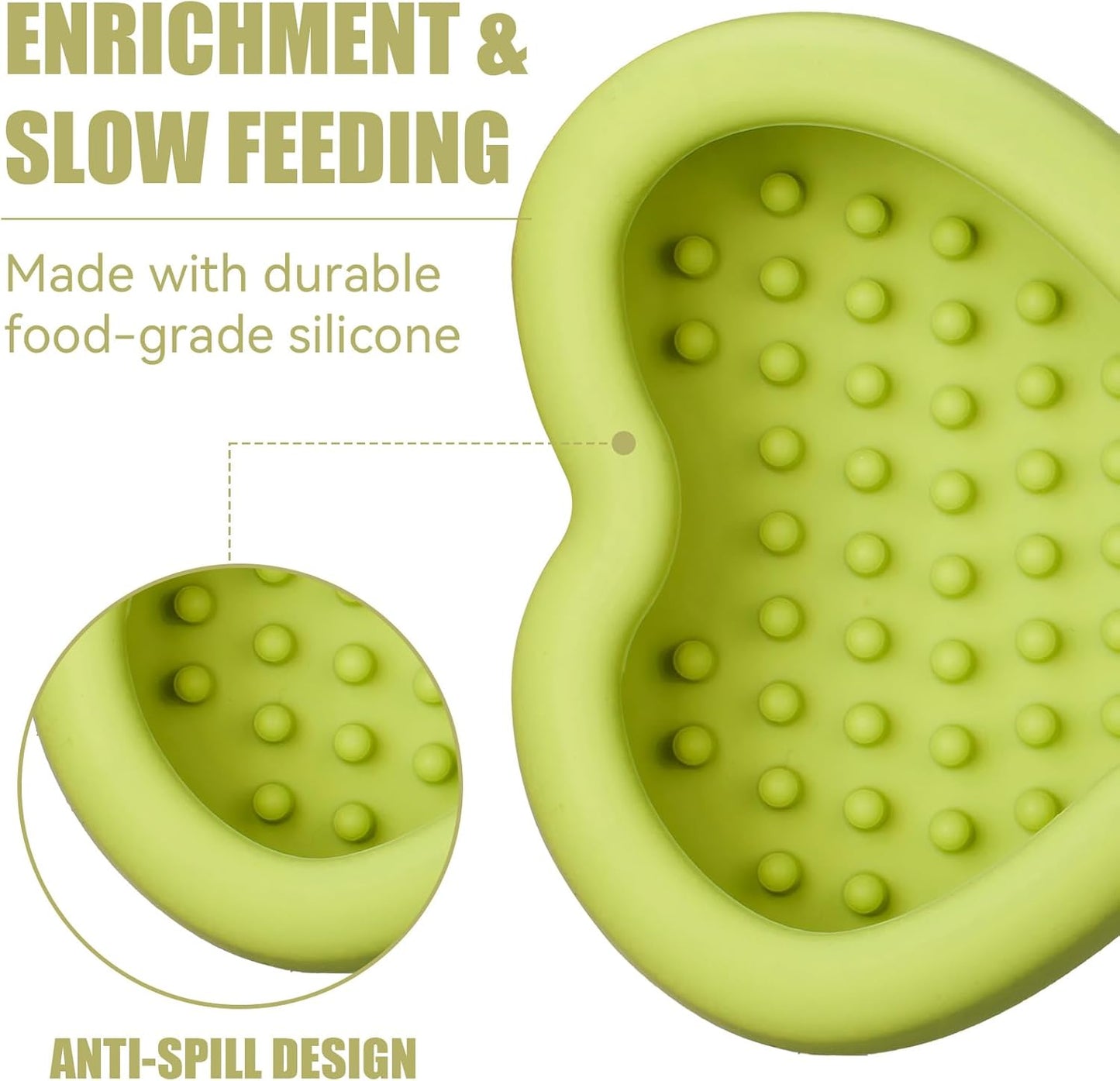 Freeze Dog Lick Bowl, Animire Non-Slip Slow Feeder Lick Mat for Dogs, Silicone Dog Enrichment Bowl for Distraction Anxiety Relief Boredom, BPA Free, Dishwasher Safe(Rose,S)