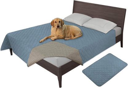 Easy-Going 100% Waterproof Dog Bed Cover, Non-Slip Pet Blanket for Furniture, Washable Couch Cover, Repleasement Sofa Cover (68x82 in,Gray)