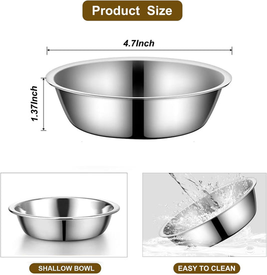 Upgraded Elevated Cat Bowls with Food Mat,15°Tilted Stand Anti Vomiting Raised Cat Dishes for Food and Water,2 Stainless Steel Bowls for Cats and Puppy
