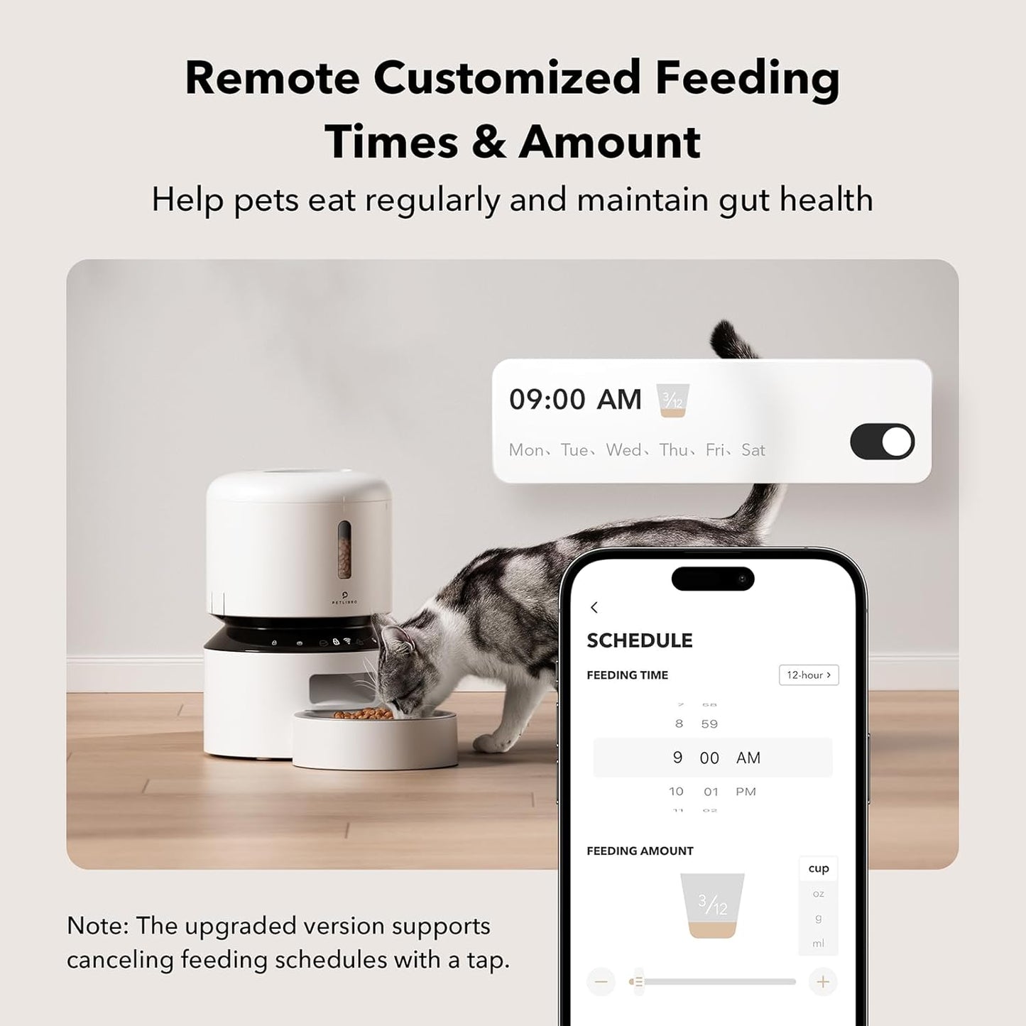 PETLIBRO Automatic Dog Feeder with Camera, Auto Cat Food Dispenser Slow Feeders Dogs Bowl, 1080P HD Video with Night Vision, 5G WiFi with 2-Way Audio, Stainless Steel Slow Food Tray for Small Dogs