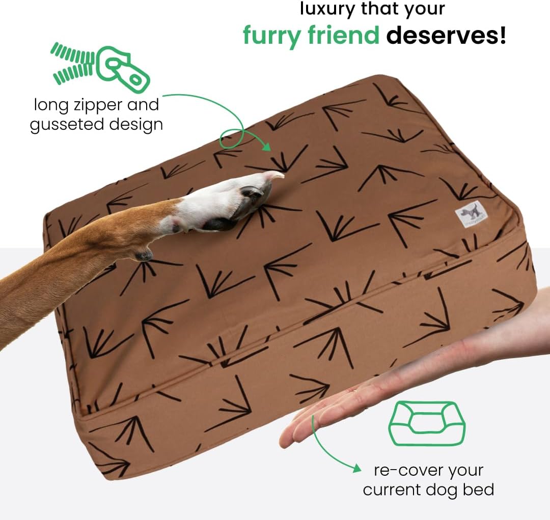 Molly Mutt Medium to Large Dog Bed Cover- Forever Young Print - Measures 27”X36”X5’’ - 100% Cotton - Durable - Breathable - Sustainable - Machine Washable Dog Bed Cover (Dd82b)