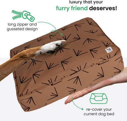 Molly Mutt Medium to Large Dog Bed Cover- Forever Young Print - Measures 27”X36”X5’’ - 100% Cotton - Durable - Breathable - Sustainable - Machine Washable Dog Bed Cover (Dd82b)