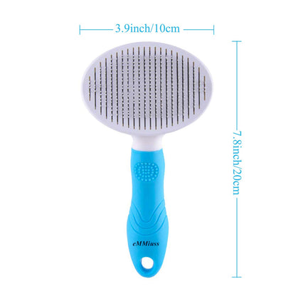 Cat Brush for Shedding, Self Cleaning Slicker Brush - Skin Friendly Deshedding Grooming Tool for Dogs Cats Rabbit Massage Removes Loose Undercoat