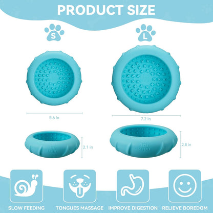 Dog Lick Bowl, Bestalk Wobbly Freeze Bowl Enrichment Feeder for Dogs, Anxiety Relief Lick Mat Puzzle Toy for Distraction, BPA Free Silicone, Dishwasher Safe(Rose,S)
