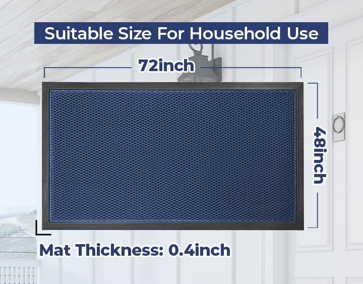 Muddy Mat® Meshy Mat™ Door Mat Heavy-Duty Quick-Dry Floor Mat, Sand & Dirt Trapper for Indoor & Outdoor, Ideal for Entrance, Mudrooms,Patios & Garages,Low-Profile,Non-Slip,Washable– Black 17"x30"x0.4"