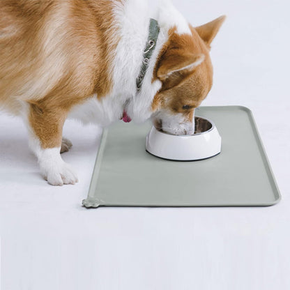 AUDWUD Silicone Waterproof Pet Feeding Mats,Anti Slip Bowl Pad,Dog Mat for Food and Water