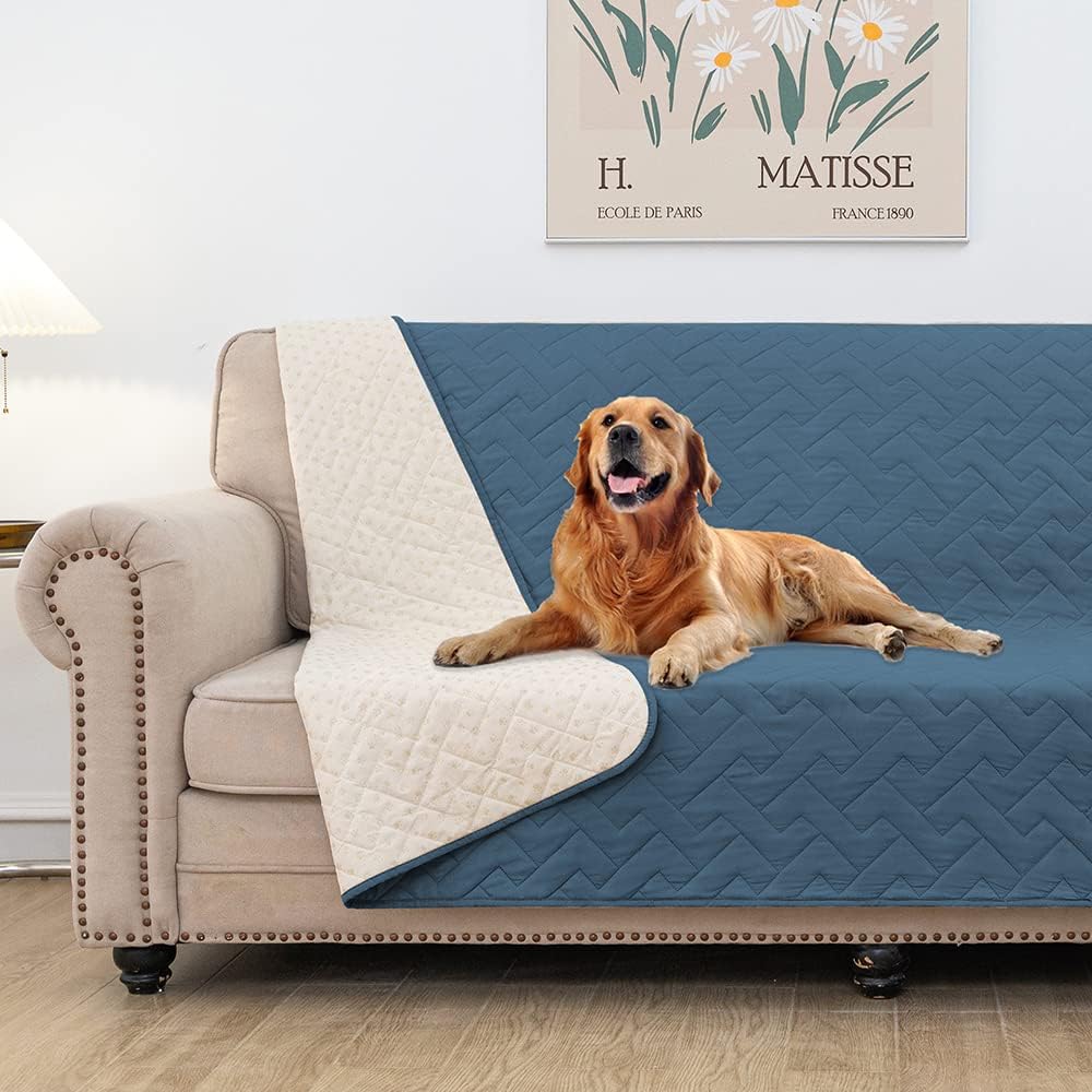fuguitex Waterproof Dog Bed Cover Couch Cover, Anti-Slip Cat Mat Pet Pad Blanket for Sofa Chair Recliner Furniture Protrctor