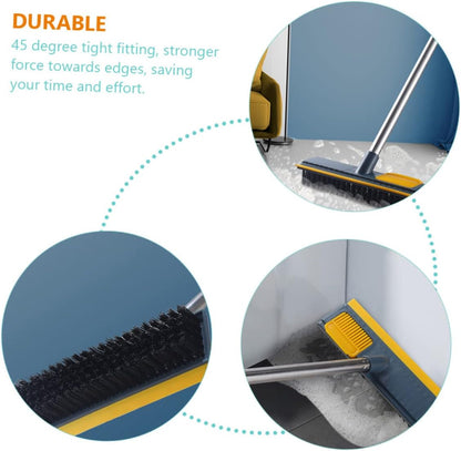 PartyKindom Household Push Broom Pet Hair Broom for Carpet Cleaning Angle Scrub Brush Telescopic Tube