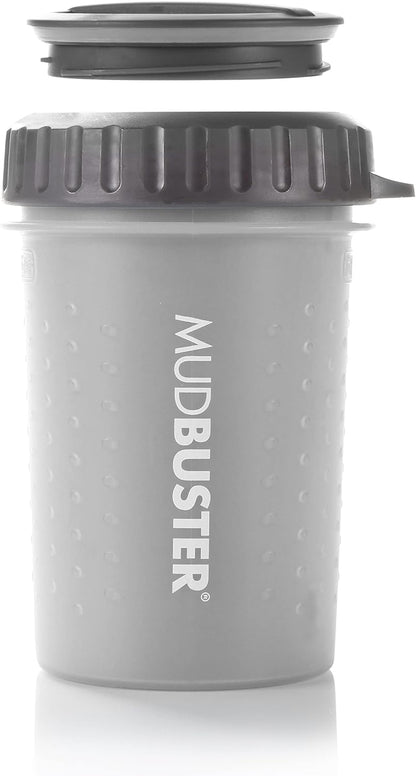 Dexas MudBuster Medium Dog Paw Cleaner in Fuchsia - Fits 1.5"-2.5" Wide Paws, Portable Paw Washer for Muddy Paws, Dog Paw Cleaning Cup with Gentle Silicone Bristles, Quick Clean Pet Paw Washer