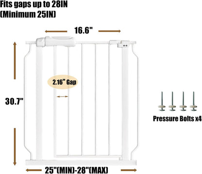 Extra Wide 76.4-81 Inch Large Baby Gates for Stairs, Doorways - No Drilling, Pressure Mounted Pet Gates for Kids & Dogs