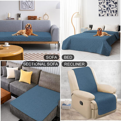 fuguitex Waterproof Dog Bed Cover Couch Cover, Anti-Slip Cat Mat Pet Pad Blanket for Sofa Chair Recliner Furniture Protrctor
