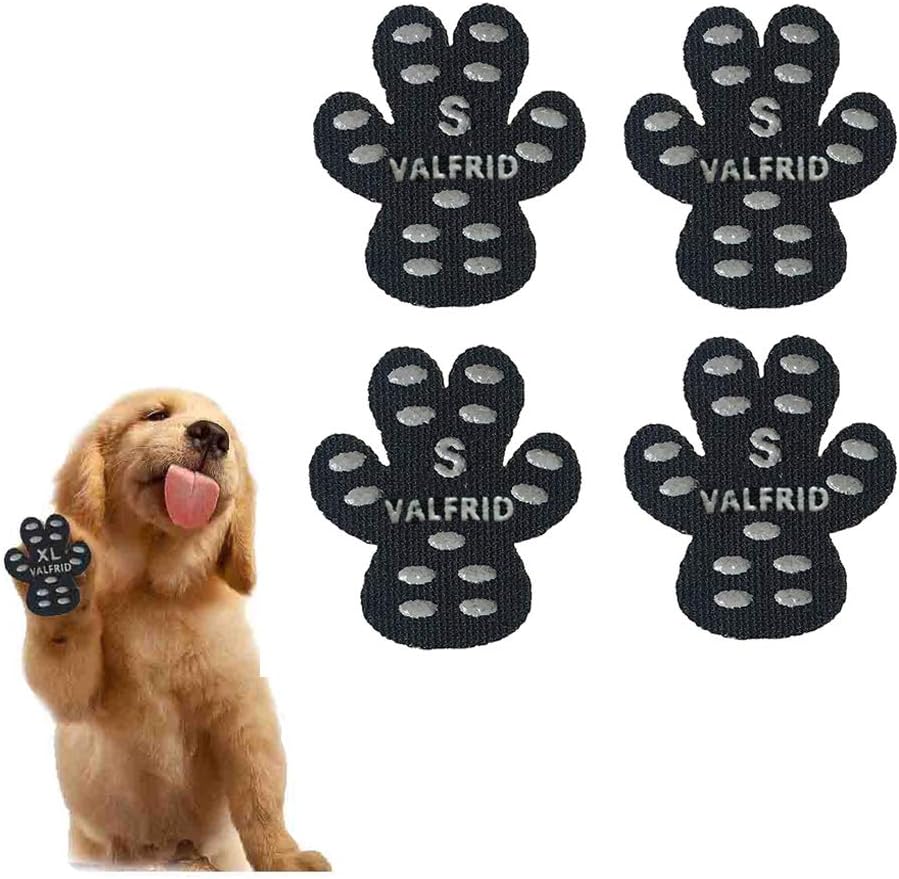 VALFRID Dog Paw Anti-Slip Grips to Keeps Dogs from Slipping On Hardwood Floors,Best for Summer Hot Pavement,Self Adhesive Resistant Dog Shoes Booties Socks Replacement XXL 24 Pieces