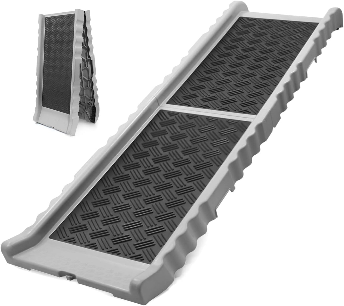 PawStep 50894 Pet Ramp for Dogs & Cats – Foldable Portable Dog Ramp with Poly Grass Non-Slip Surface, Lightweight Travel Ramp for Cars, SUVs, Beds & Couches