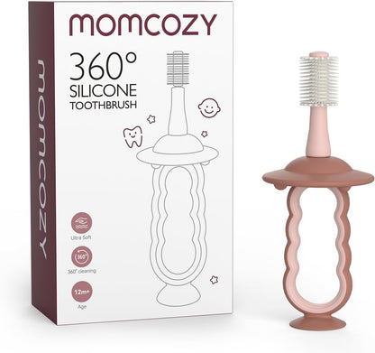 Momcozy Silicone Finger Toothbrush for Baby, Baby Finger Toothbrush for Training Teething, Infant Oral Cleaner, 2 Pcs Silicone Toothbrush