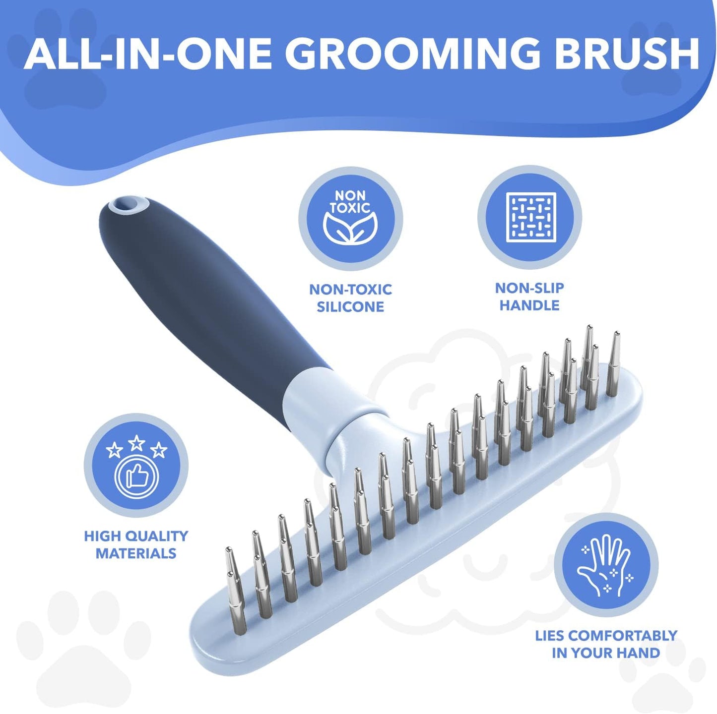 DOGI Deshedding Brush Comb - Undercoat Rake for Dogs, Cats, Short, Long Hair Coats - Double Row Stainless Steel Pins - Reduce Shedding by 90% (Green)