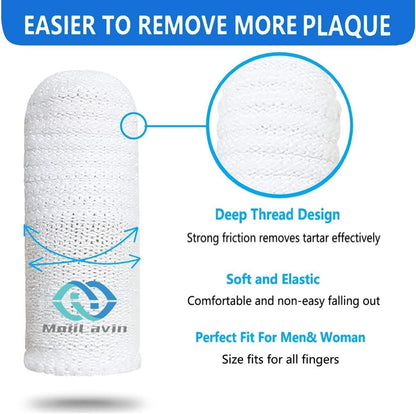 Pet Toothbrush for Small to Large Dogs Cats,Soft High Grade Finger Toothbrush,Teeth Oral Cleaning,Dental Care, 1 Set for Two Fingers White (6)