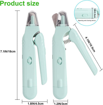 Pet Nail Clippers Dogs & Cats – Illuminates The Nail and Quick for Safe, Easy Trimming. Extra-Sharp Blades for Thick Nails, with Quick-Sensing tech to Prevent overcutting