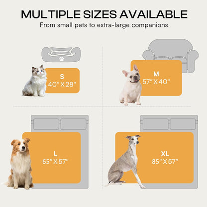 Luciphia Waterproof Dog Blanket for Large Dogs Ultra-Soft Calming Cut Pile Flannel Throw Durable & Warm Furniture Protection for Couch Bed Pet Blanket Machine Washable Stone Gray,L(65''x57'')