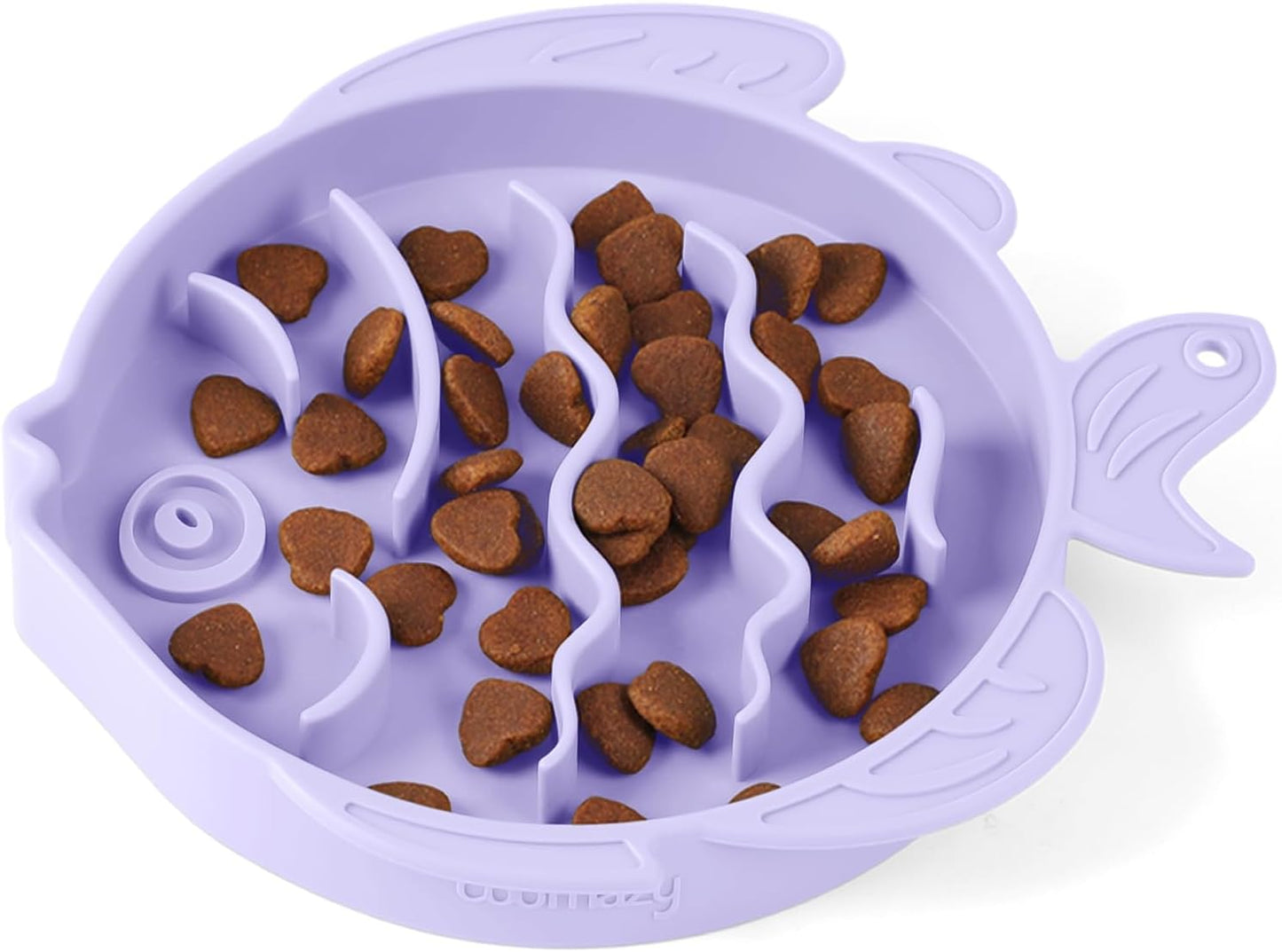 Coomazy Large Silicone Slow Feeder Dog Bowls, Interactive Puzzle Toy for Pets Food Training, Keeps Dogs Busy, Prevents Puppy Overeating (Dark Green, Large: 3.2Cup)