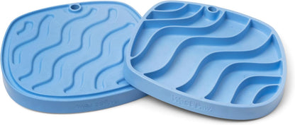 West Paw Seaflex Bubbles Feast Mat – All-in-One, Slow Feeder, Lick Mat – Encourages Foraging & Food Exploration - Engages Picky Eaters & Slow Feeding - Versatile – Easy to Clean, Non-Toxic - Tropic