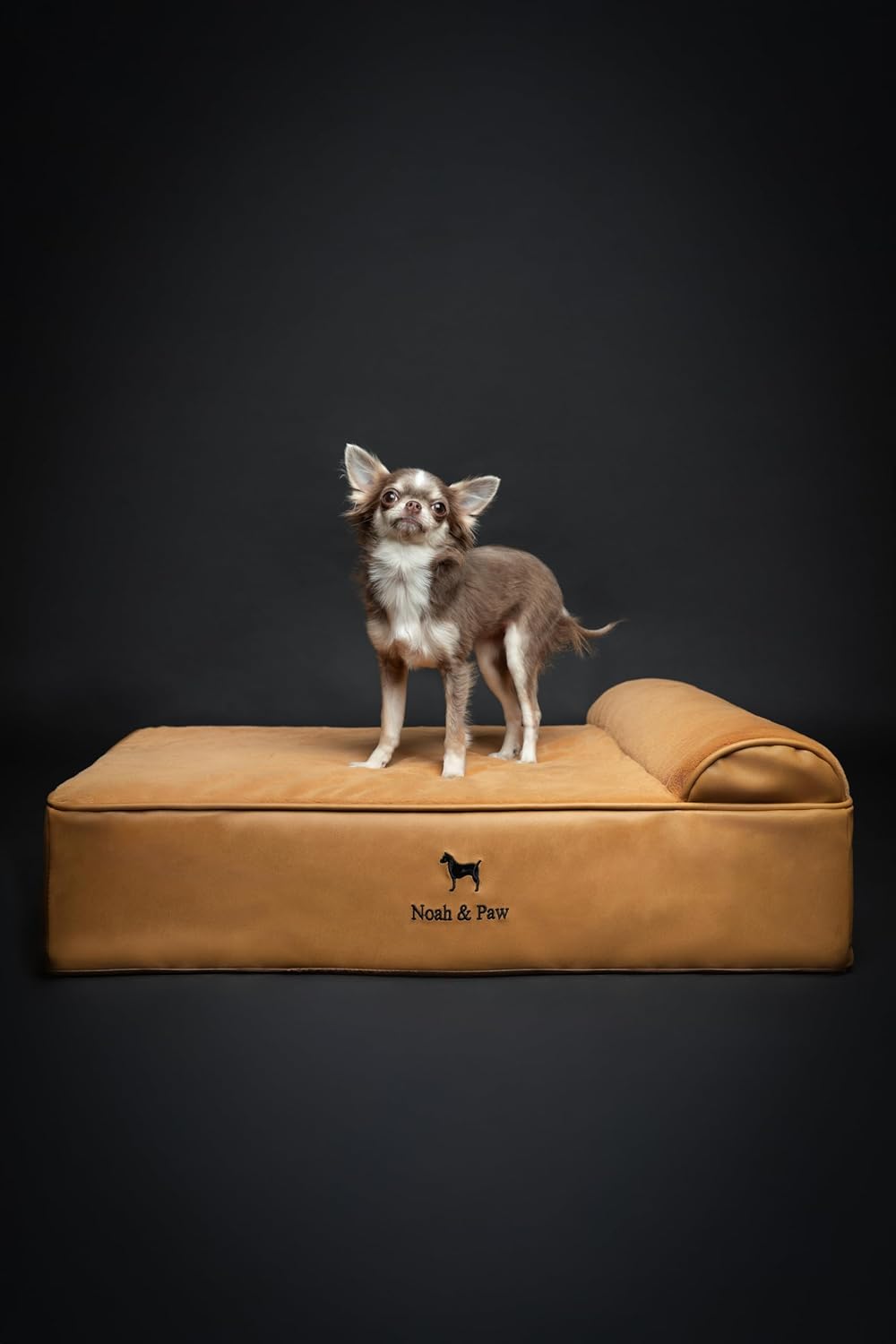NOAH & PAW Large Dog Bed, 35x25x8.7 Inch, Orthopedic Dog Beds, Eggshell Memory Foam Infused with Cooling Gel, Waterproof, Machine Washable, Includes Inner Cover (Faux Leather)