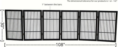 Urnporium Freestanding Wooden Dog Gate for Doorways – Foldable Acacia Wood Pet Gate, No Drill Portable Indoor/Outdoor Puppy Fence Barrier (White Pet Gate, 3 Panel 24" Tall)