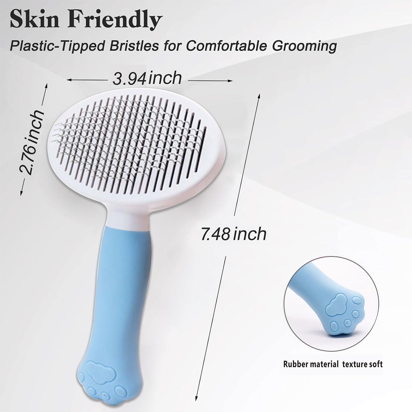 Pet Self Cleaning Slicker Brush-Shedding Slicker Brush for Dogs & Cats & Haired Small Pets, Suitable Short, Medium, and Long for Shedding & Haired Pets- Comfortable Grooming (pink)