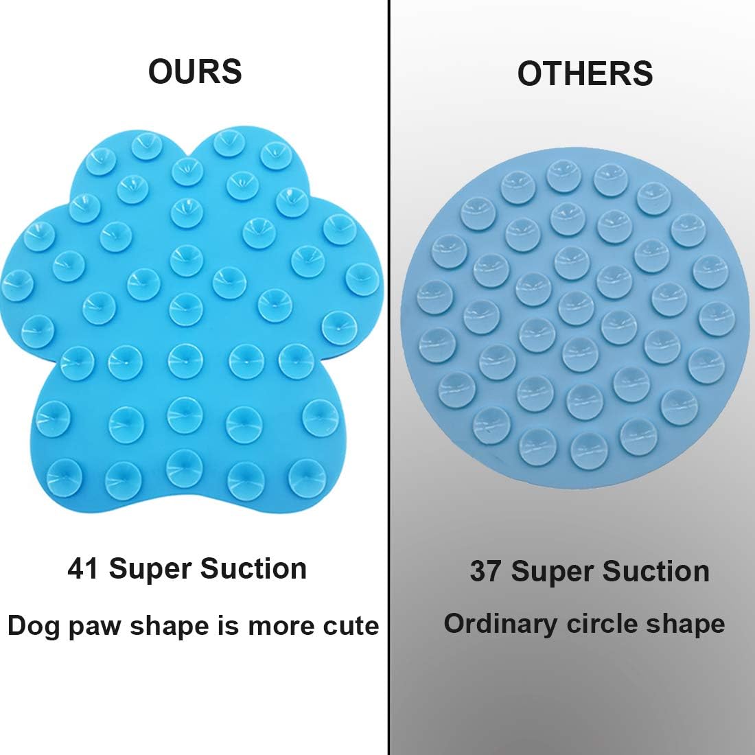Dog Lick Pad, Dog Washing Distraction Device, Slow Eating Cute Pet Mat with Super Suction for Dogs Licking Peanut Butter, Pet Bathing, Grooming Training (red)