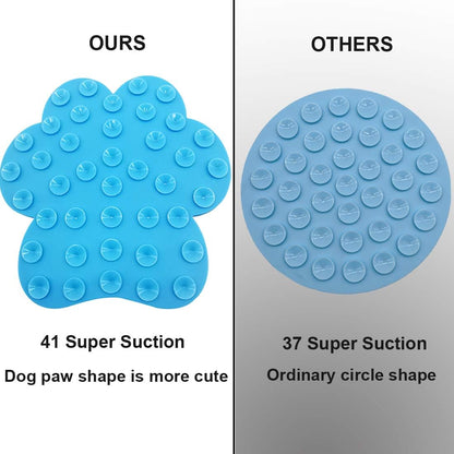 Dog Lick Pad, Dog Washing Distraction Device, Slow Eating Cute Pet Mat with Super Suction for Dogs Licking Peanut Butter, Pet Bathing, Grooming Training (red)