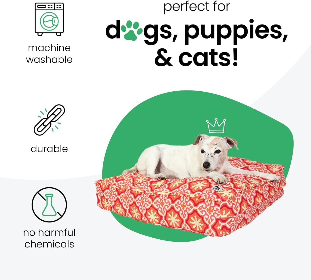Molly Mutt Medium to Large Dog Bed Cover- Forever Young Print - Measures 27”X36”X5’’ - 100% Cotton - Durable - Breathable - Sustainable - Machine Washable Dog Bed Cover (Dd82b)