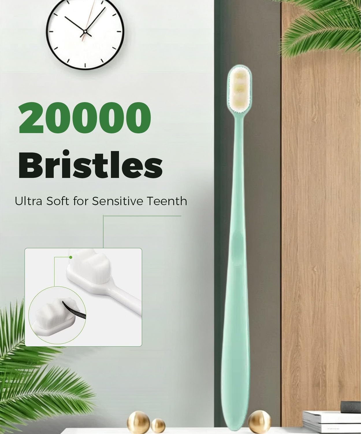 10 Pieces Pet Toothbrush Set for Medium Large Dogs, Extra Long Double-Ended Dog Toothbrush with 360° Brush, Soft Bristle Dental Care Kit with Finger Brushes, Pet Teeth Cleaning Supplies (Multicolor)