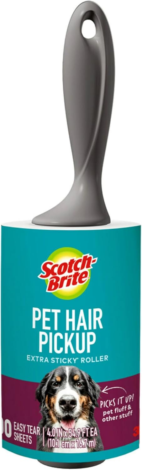 Scotch-Brite Pet Extra Sticky Hair Lint Roller 6 Rollers 600 Sheets