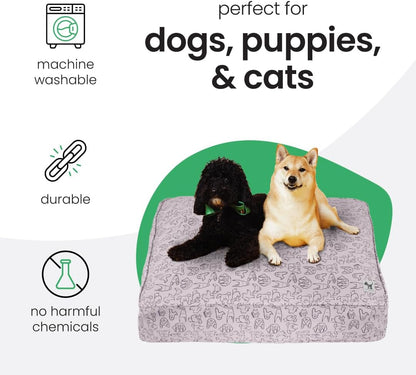 Molly Mutt Medium to Large Dog Bed Cover- Forever Young Print - Measures 27”X36”X5’’ - 100% Cotton - Durable - Breathable - Sustainable - Machine Washable Dog Bed Cover (Dd82b)