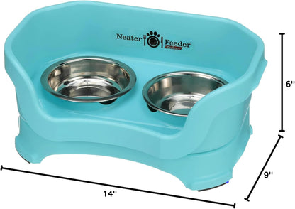 Neater Pet Brands Neater Feeder Deluxe Mess Proof Dog Bowls Elevated for Large Dogs Over 40 lbs, Made in USA, No Spill Raised Dog Food Bowl Stand Feeding Station, Food and Water Bowl Set, Black