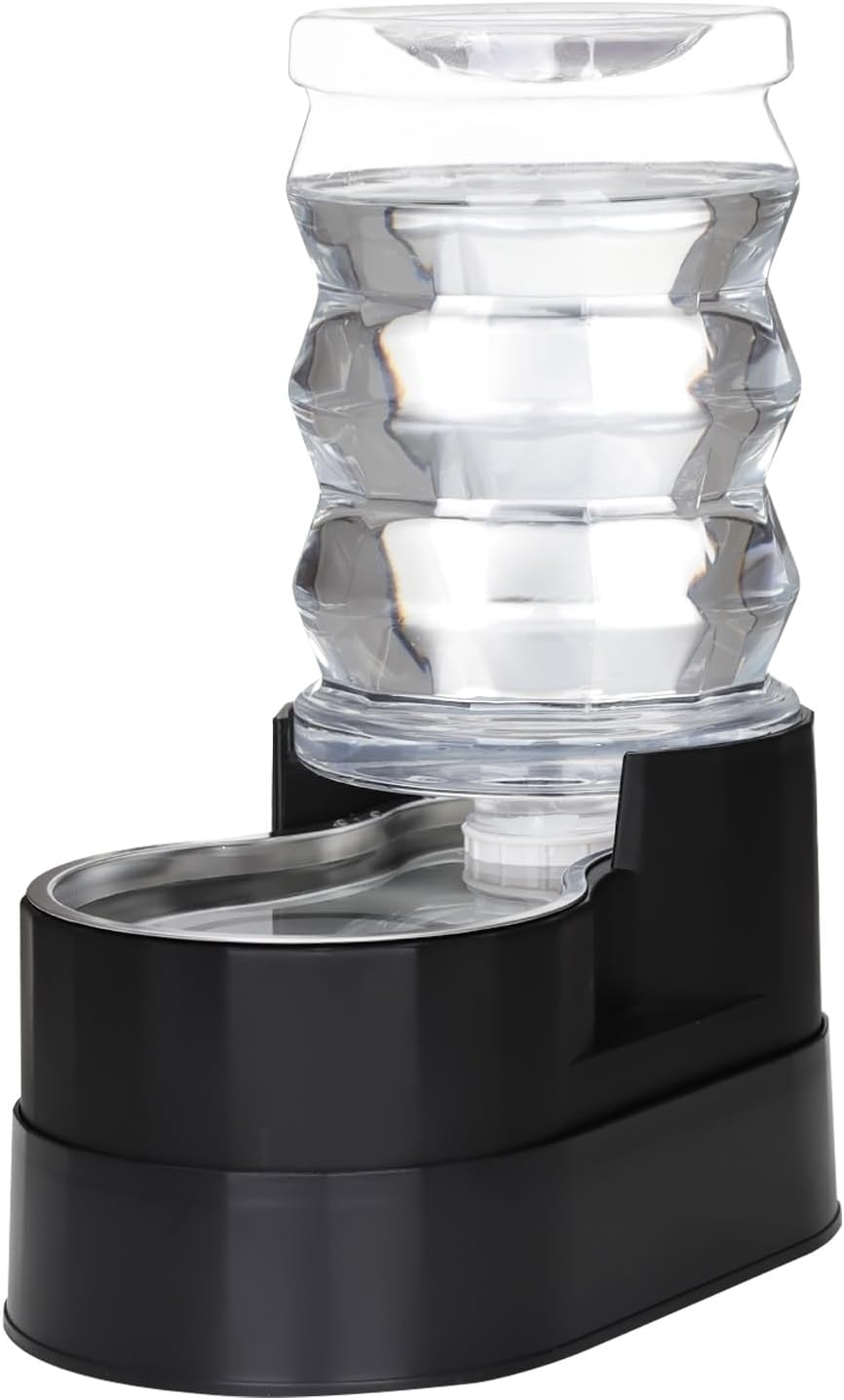 RIZZARI 8L Elevated Pet Water Dispenser – Stainless Steel Gravity Waterer with Auto-Refill Design for Medium and Large Dogs & Senior Pets -Comfortable Drinking Height for Living Rooms,Multi-Pet Homes