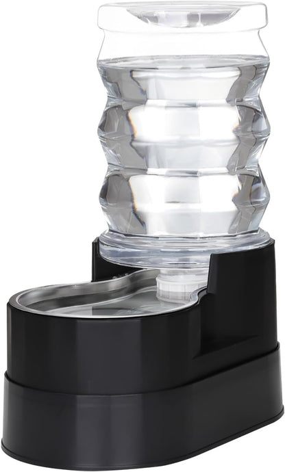 RIZZARI 8L Elevated Pet Water Dispenser – Stainless Steel Gravity Waterer with Auto-Refill Design for Medium and Large Dogs & Senior Pets -Comfortable Drinking Height for Living Rooms,Multi-Pet Homes