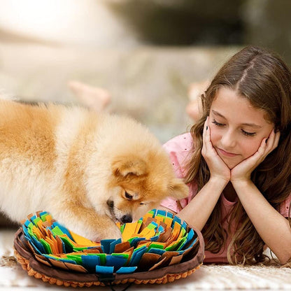 AWOOF Pet Snuffle Mat for Dogs, Interactive Feed Game for Boredom, Encourages Natural Foraging Skills for Cats Dogs Bowl Travel Use, Dog Treat Dispenser Indoor Outdoor Stress Relief