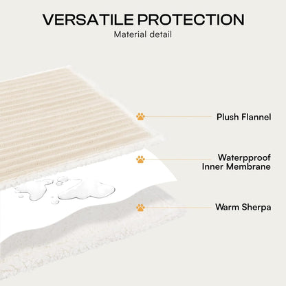 Luciphia Waterproof Dog Blanket for Large Dogs Ultra-Soft Calming Cut Pile Flannel Throw Durable & Warm Furniture Protection for Couch Bed Pet Blanket Machine Washable Stone Gray,L(65''x57'')