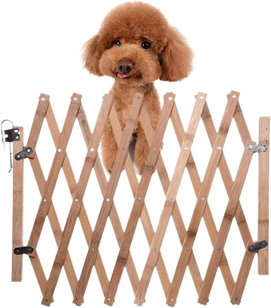 Pet Gate, Expandable Pet Barrier for Puppy Adjustable Dog Gate Safety Fence for Doorways Stairs More Suitable for Small Animals, 19in Tall(Assorted Color)