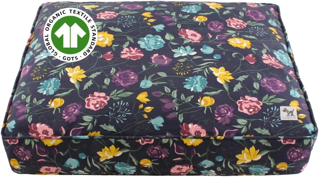 Molly Mutt Medium to Large Dog Bed Cover- Forever Young Print - Measures 27”X36”X5’’ - 100% Cotton - Durable - Breathable - Sustainable - Machine Washable Dog Bed Cover (Dd82b)