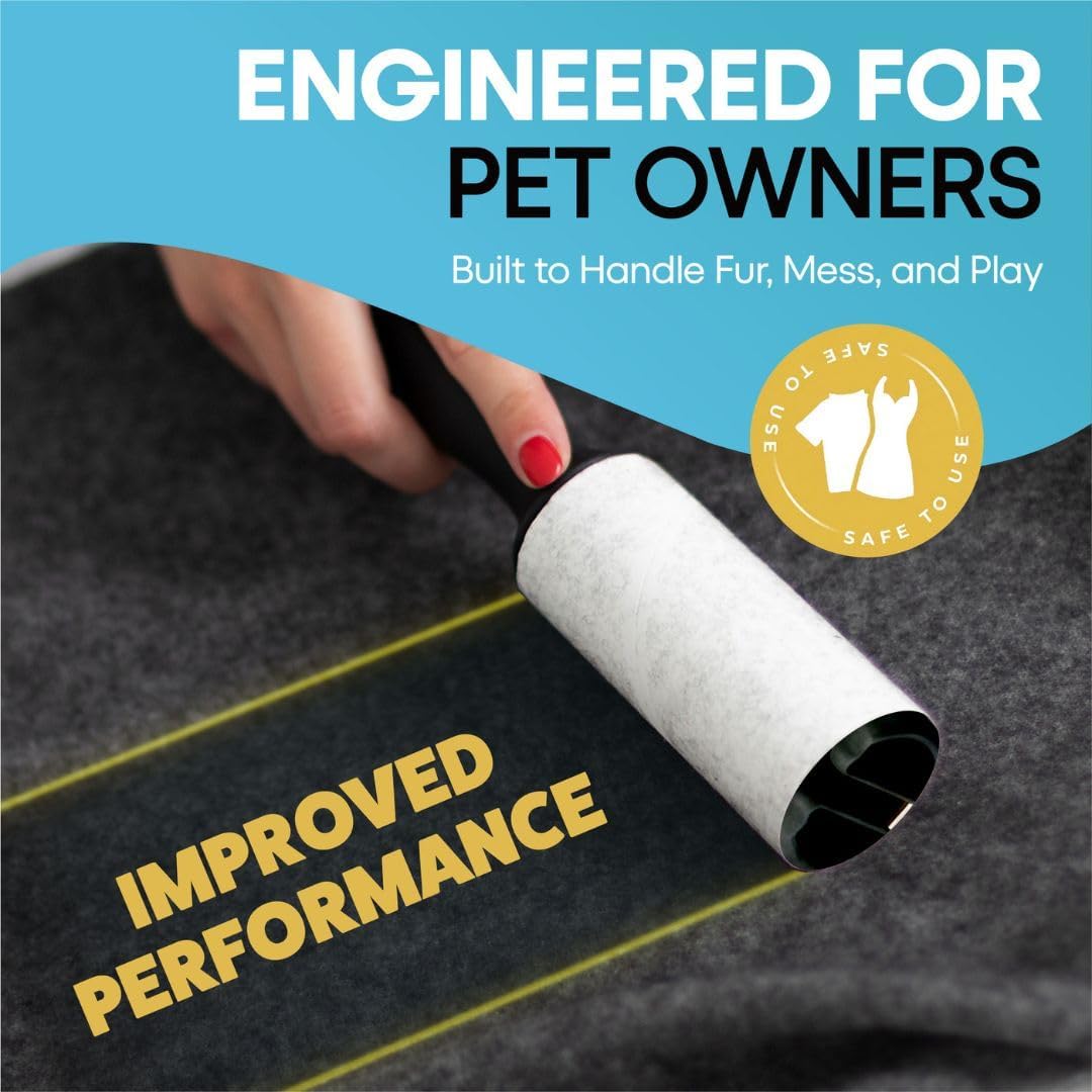 Dog Hair Lint Roller for Pet Fur Removal from Dogs Reusable Grooming Roller Removes Loose Hair Without Mess from Couch Clothes Furniture Easy to Use Pet Hair Remover 6 Pack