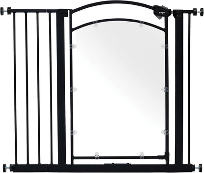 Regalo Safety 30.5-58" Extra Wide Arch Baby Gate with Door, Pressure Mount Walk Through Gate for Doorways & Bottom of Stairs, Babies, Toddlers & Pets, Tested & Safe, American Designed, American Owned