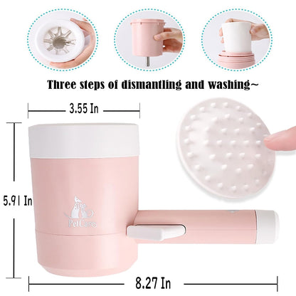 Dog paw washer Manually press，Portable Pet Paw Cleaner cup,paw cleaner for dogs,dog foot washer，Mudbuster Dog Paw Washer for Large Medium Small Breed Dogs (RED)