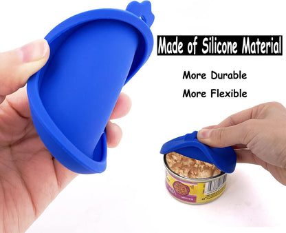 COMTIM Small Size Cat Food Can Lids, 2 Pack Silicone Cat Food Can Lids Covers for Small Cans 3 oz 2.5 oz