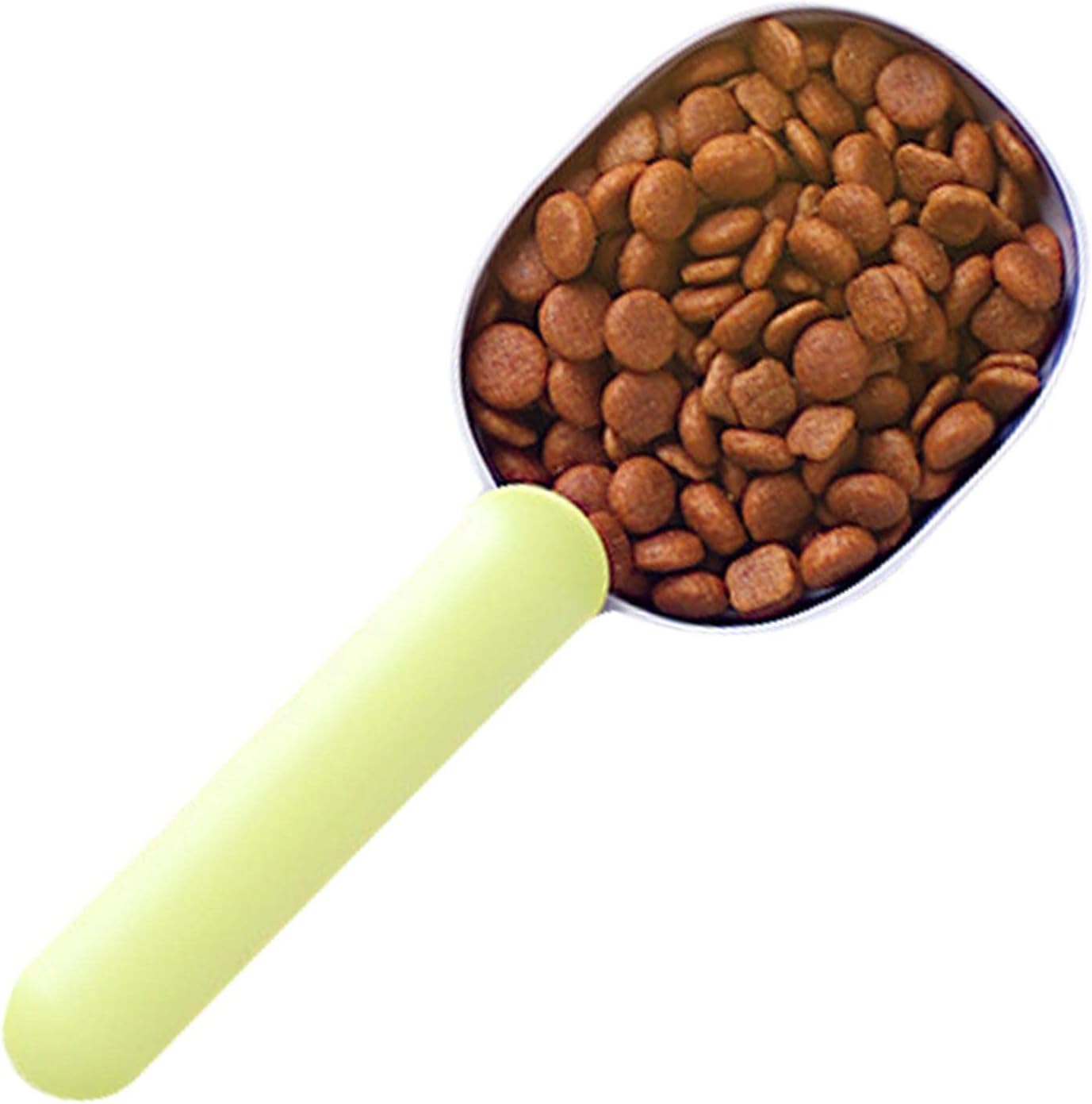 Cat Food Scoop - Multi-Function Feeding Scoop Spoon with Sealing Bag Clip,Pet Food Scoop with Comfortable Handle for Cat Dog, Long Handle with Clip for Dogs Cats Shakven